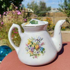 Vintage Floral Teapot
